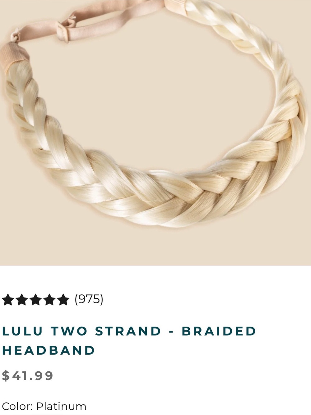Madison Braids Lulu - Braided Headband in Platinum Blonde